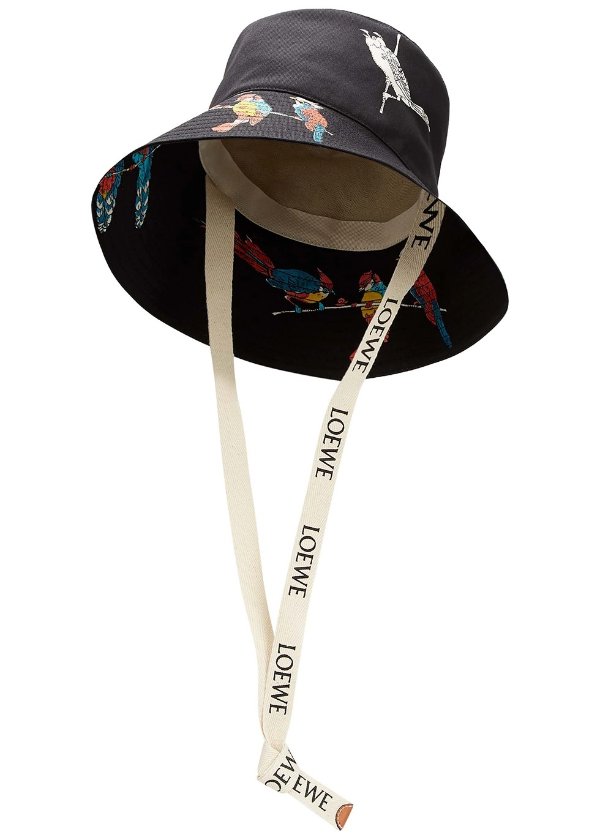 X Paula's Ibiza printed canvas bucket hat