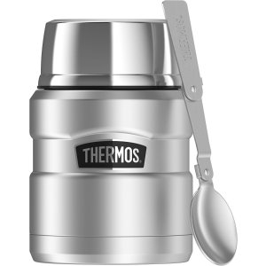Thermos Stainless King Food Jar with Folding Spoon, 16 ounce,