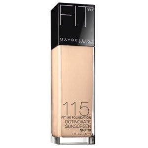 Maybelline New York Fit Me! Foundation, 115 Ivory, SPF 18, 1.0 Fluid Ounce @ Amazon