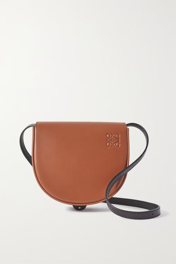 Heel Duo two-tone leather shoulder bag
