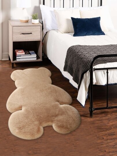 Fuzzy Bear Design Rug