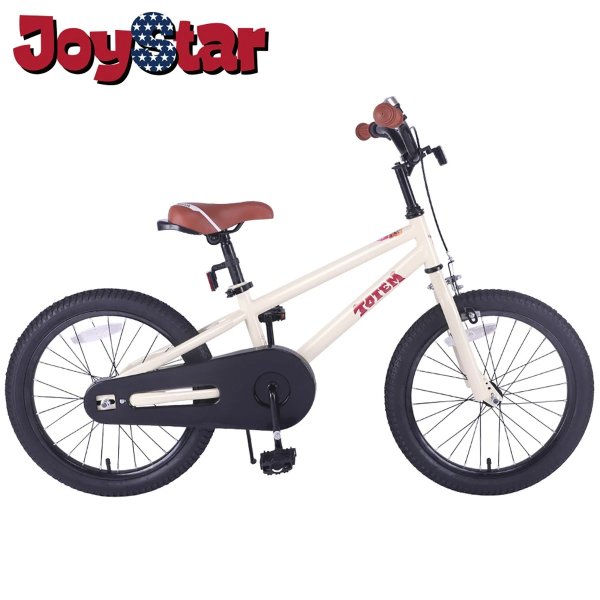 JOYSTAR Totem Kids Bike with Training Wheels 18 inch Ivory