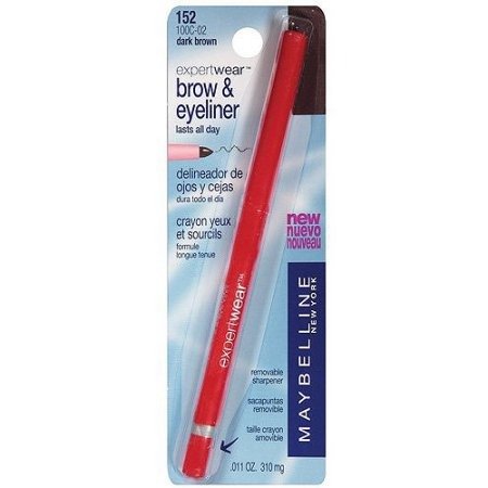 Maybelline Expert Wear Brow & Eyeliner Pencil, Dark Brown