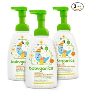 Babyganics Foaming Fun Shampoo and Body Wash, Orange Blossom, 16 Fluid Ounce (Pack of 3)