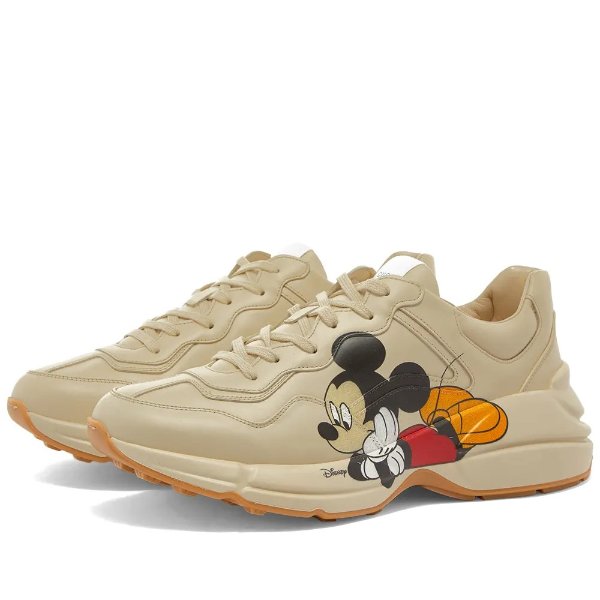 Rhyton Mickey Mouse Print SneakerWhite
