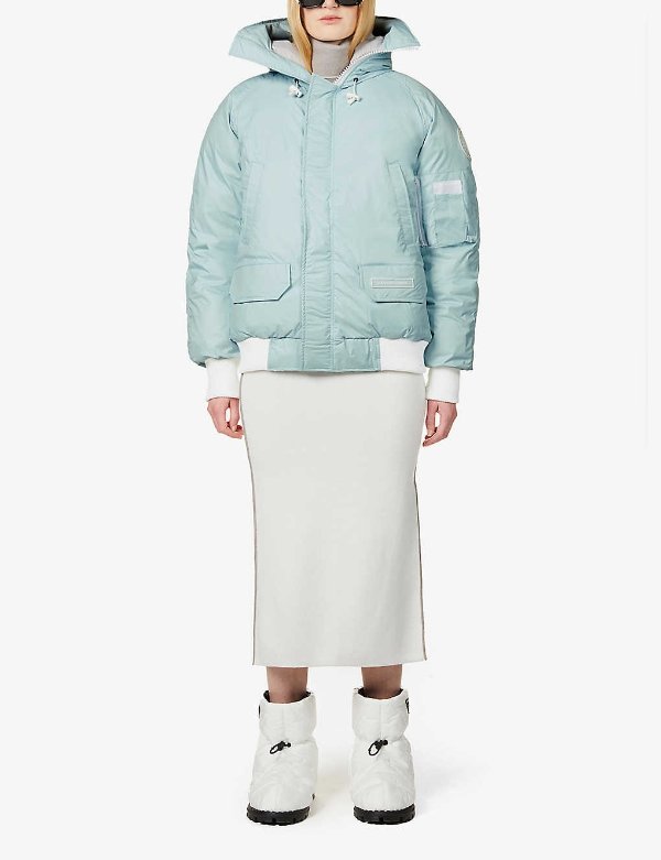 Chilliwack hooded cotton-blend bomber jacket