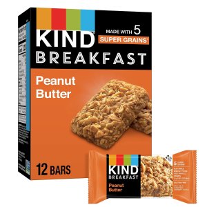 KIND Breakfast, Healthy Snack Bar, Peanut Butter 1.76 OZ Packs (6 Count)