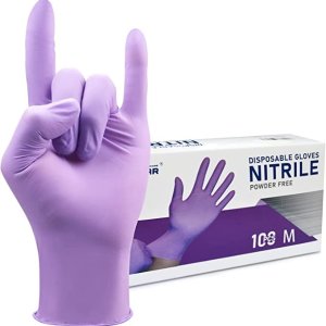 Wostar Disposable Nitrile Gloves Powder & Latex Free 4Mil Nitrile Exam Gloves