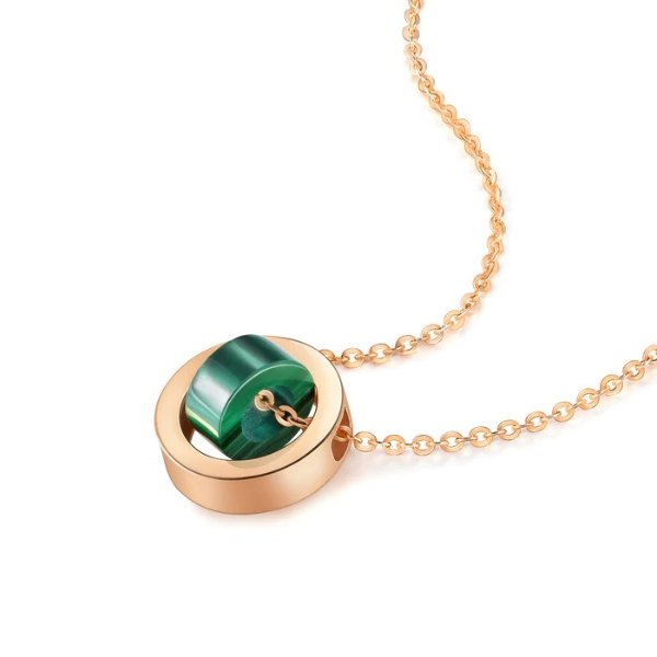 Minty Collection 18K Red Gold Malachite Necklace | Chow Sang Sang Jewellery eShop