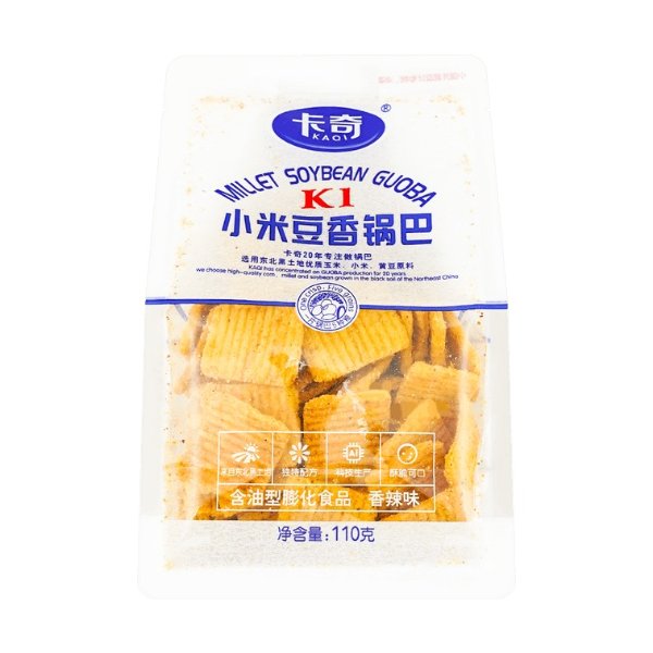 kaqi Millet Soybean Crackers - Crispy Snack, 3.88oz