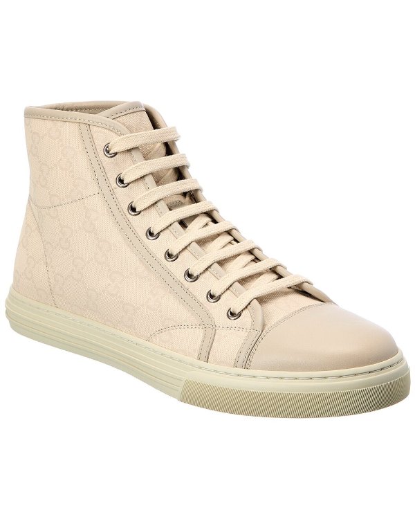 GG Canvas & Leather High-Top Sneaker