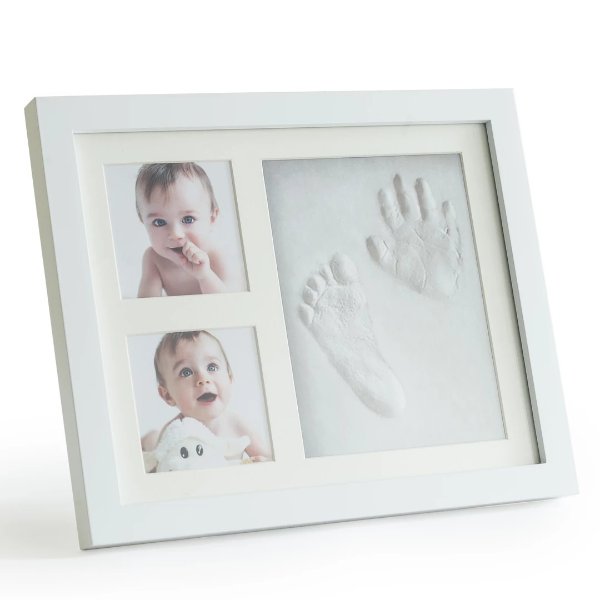 Premium Clay Baby Footprint & Handprint Picture Frame Kit