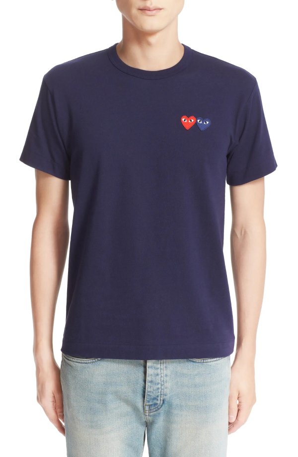 Twin Hearts Slim Fit Jersey T-Shirt