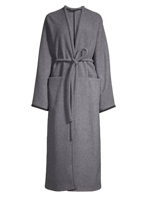 Wool & Cashmere Long Wrap Coat