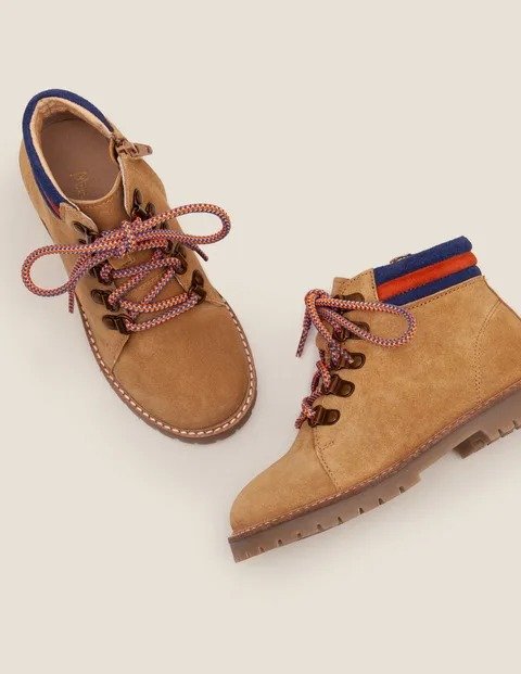 Suede Stripy Boots - Light Tan | Boden US