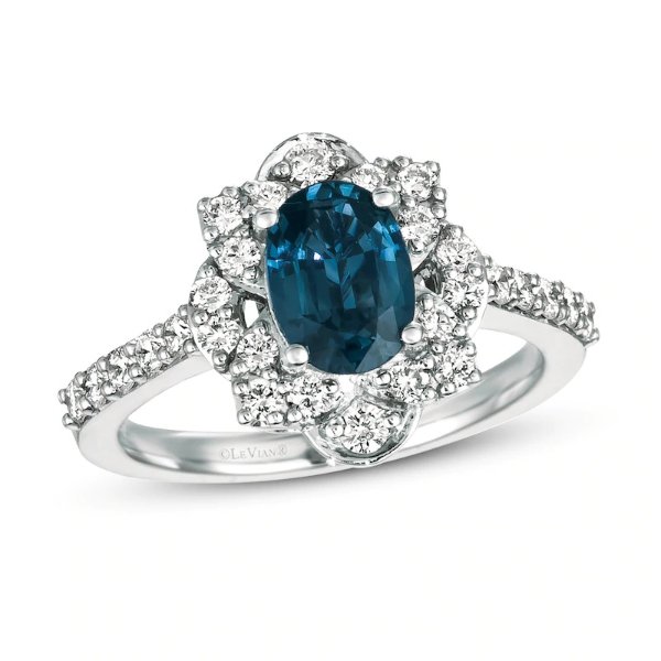 Le Vian Natural Sapphire Ring 5/8 ct tw Diamonds Platinum|Jared