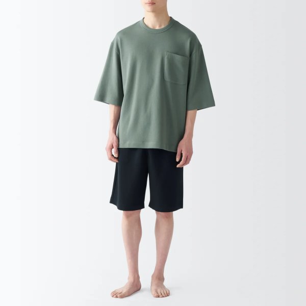 Men's Sweatshirt Short Sleeve Loungewear Set