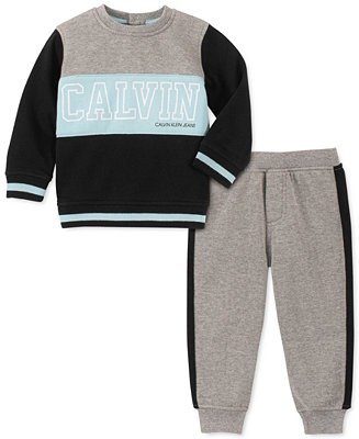 Baby Boys 2-Pc. Colorblocked Sweatshirt & Jogger Pants Fleece Set
