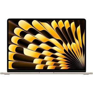 Apple2023 MacBook Air Laptop with M2 chip: 15.3-inch Liquid Retina Display, 8GB Unified Memory, 256GB SSD Storage, 1080p FaceTime HD Camera, Touch ID. Works with iPhone/iPad; Starlight