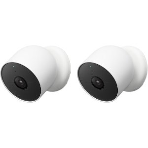 Google 1080p Indoor/Outdoor Nest Cam Battery (2-Pack)+Google Video Doorbell