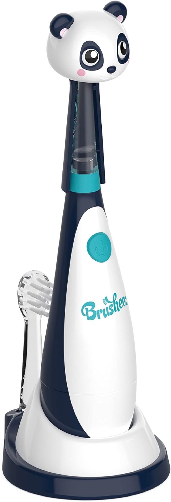 Little Toddlers Sonic Toothbrush - Safe & Gentle Toothbrush for Ages 1-3 with Built-in, Light-Up 2-Minute Timer, Extra Brush Head, & Storage Base for First-Time Brushers (Parker The Panda)