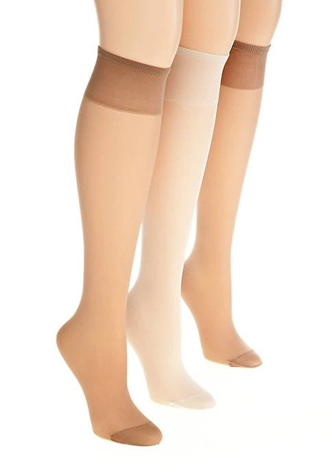 Sheer Knee High with Reinforced Toe