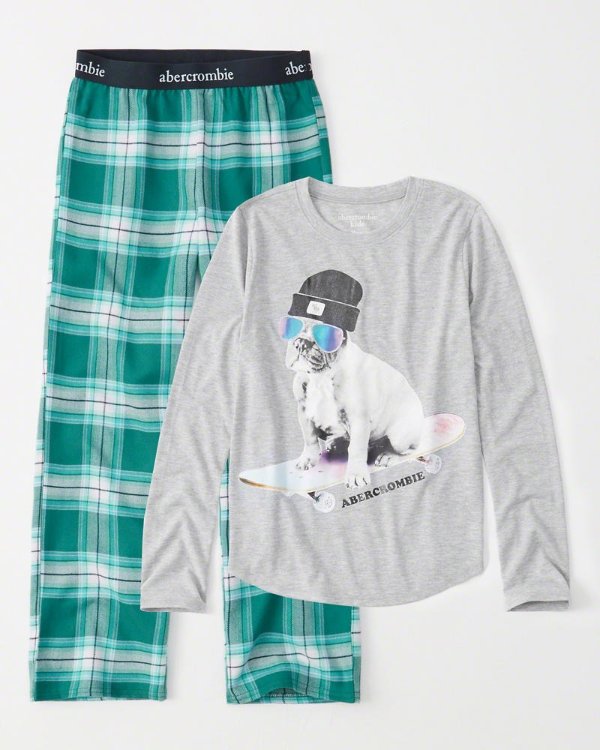 girls long-sleeve pajama set | girls 30% Off Select Styles | Abercrombie.com