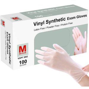Squish Store Disposable Gloves, Squish Clear Vinyl Gloves Latex Free Powder-Free Glove PVC Cleaning Health Gloves