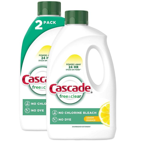 Cascade 洗碗机专用洗洁精 柠檬清香 60 fl oz 2 瓶