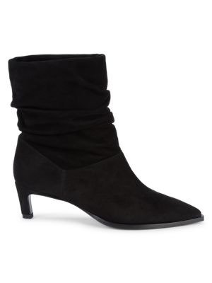 Maddy Ruched Suede Booties