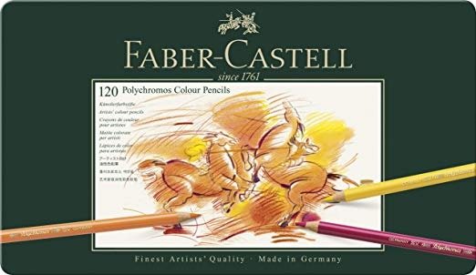 Polychromos Artists' Color Pencils - Tin of 120 Colors - Premium Quality Artist Pencils