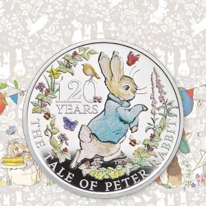 彼得兔120周年纪念币 可爱小兔子来啦 限量收藏控必入！