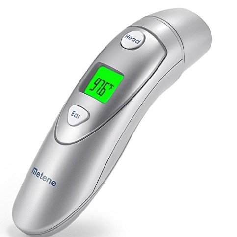 Metene Medical Forehead and Ear Thermometer for fever ,Infrared Digital Thermometer Suitable For Baby, Kids and Adults with FDA and CE approved