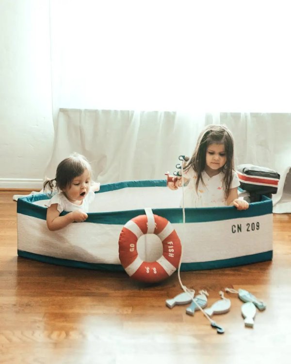 儿童钓鱼+小船玩具套装