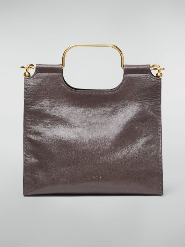 MARCEL Handbag In Goat Print Calfskin Grey from the Marni Fall/Winter 2019 collection | Marni Online Store