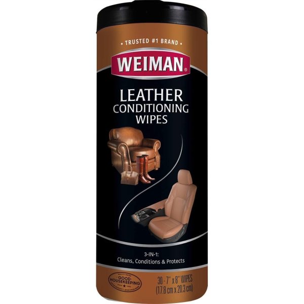 Leather Cleaner & Conditioner Wipes 30 ct