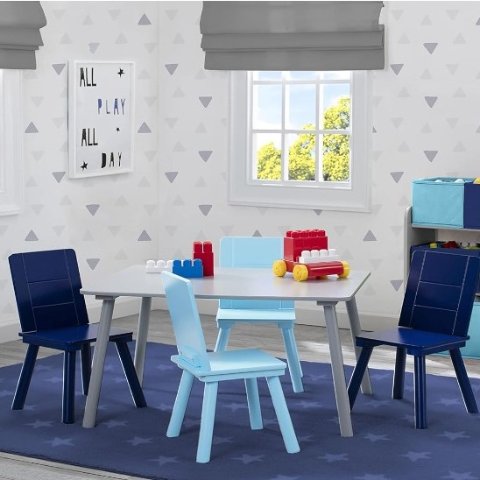 Delta Children Kids Table and Chair Set (4 Chairs Included)