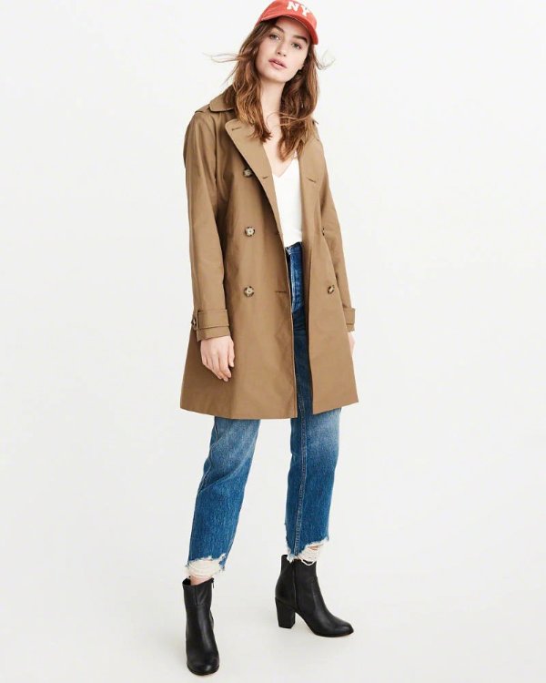 Womens Classic Trench Coat | Womens 40-60% Off Fall Styles | Abercrombie.com