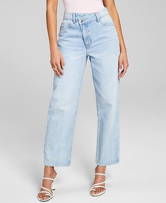 Women's Cotton Crisscross Cropped Jeans
