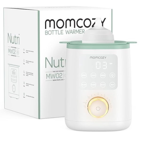 Nutri Bottle Warmer, 9-in-1 Baby Bottle Warmer with Night Light, Accurate Temperature to Preserve Fullest Nutrients in Breast Milk, Bottle Warmers for All Bottles with Breastmilk or Formula