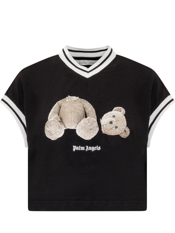 Bear-Motif Short-Sleeved T-Shirt