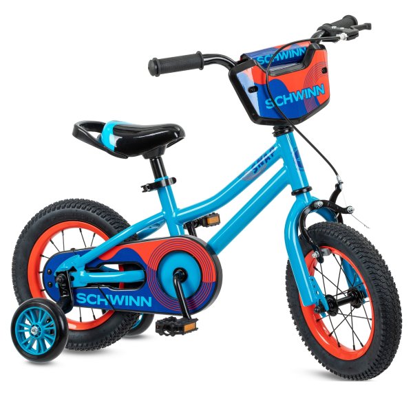 Snap 12 inch Boys Kids Bike with Training Wheels, Ages 1-4, Blue