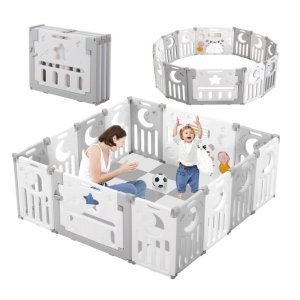 Baby Playpen, Dripex Upgrade Foldable Kids Activity Centre Safety Play Yard