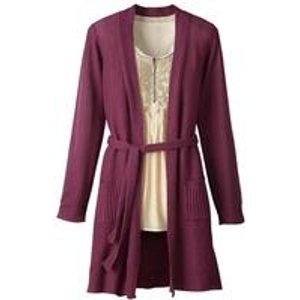 Coldwater Creek Women's Long Belted Cardigan