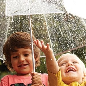 儿童可爱雨伞、雨靴大促，收波点透明雨伞