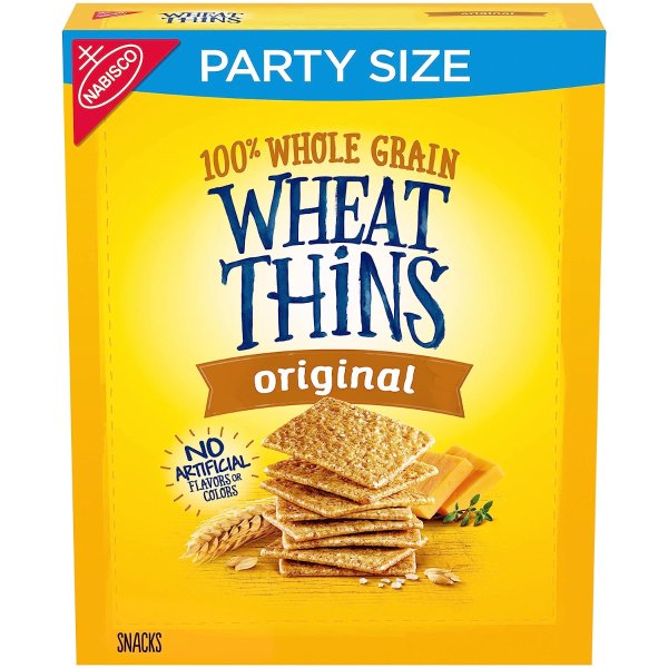Wheat Thins Original Whole Grain Wheat Crackers, Party Size, 20 oz Box