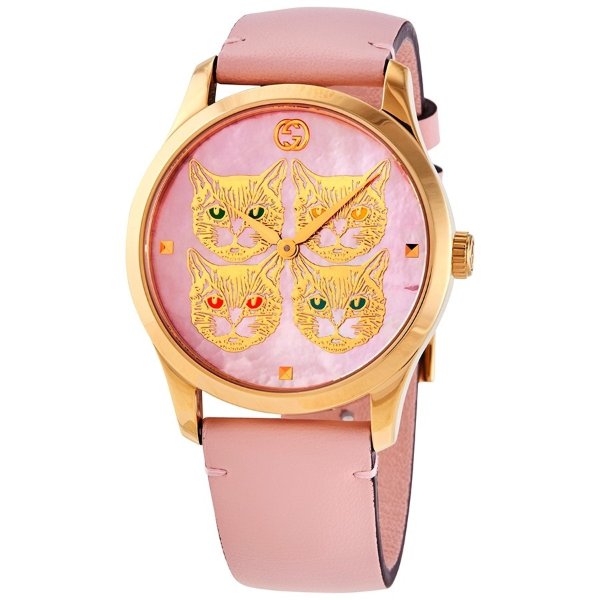 G-Timeless Quartz Pink Mother of Pearl Dial Ladies Watch YA1264132