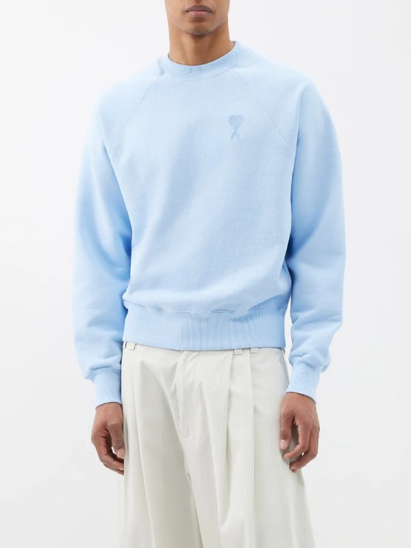 de Coeur-logo organic-cotton blend sweatshirt |