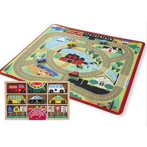 Melissa & Doug "Round the Town Road Rug" and "Traffic Signs & Vehicles 15-Pc Set" Bundle @ Woot!