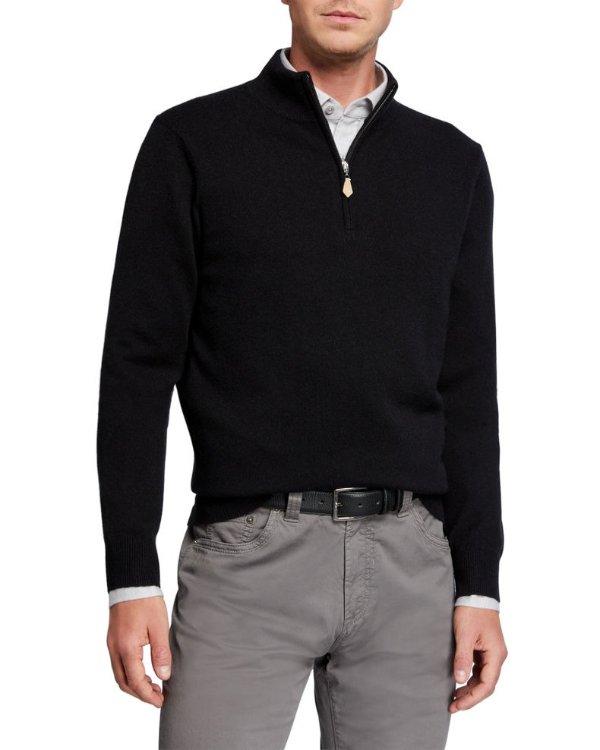 Men's Cloud Cashmere Quarter-Zip Sweater